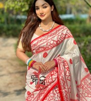 SEMI MUSLIN SILK SAREE