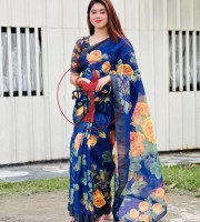 ORGENJA BLUE SAREE