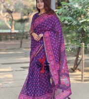 Premium Butik -Purple-White J